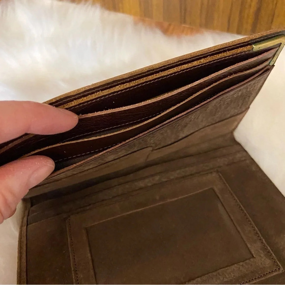 Vintage brown  leather wallet made in England‎ - Picture 6 of 13